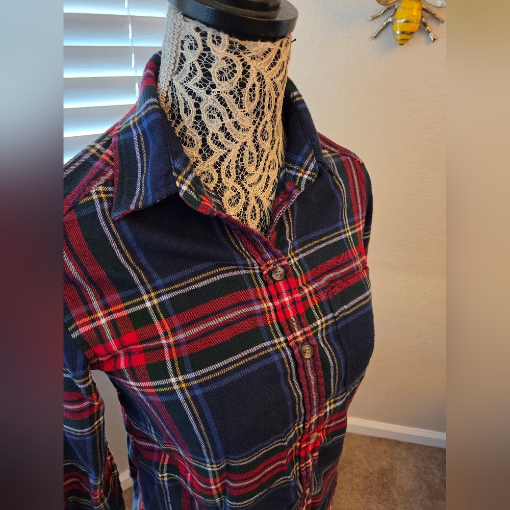 Vintage American Eagle Soft Button Up Flannel Shirt- Size XS